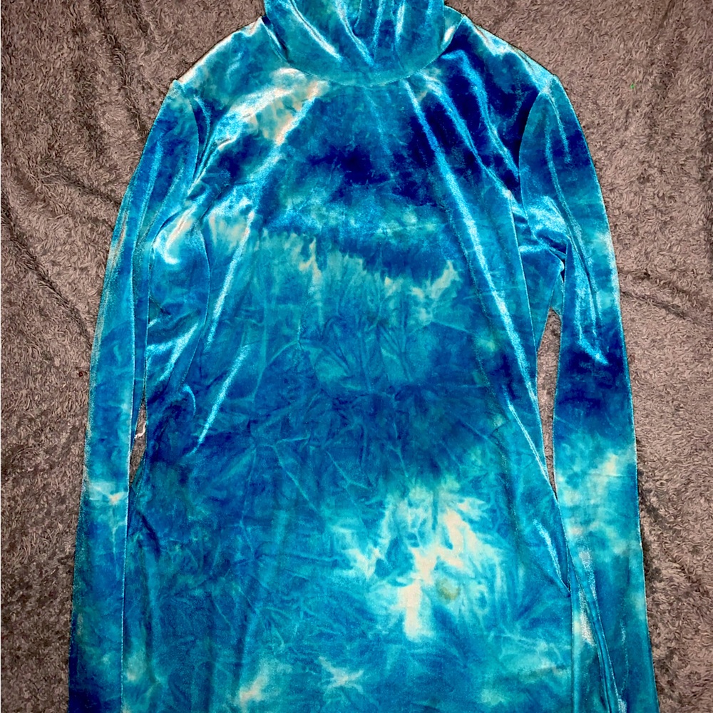 Blue Velvet Turtle Neck